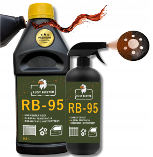 ZESTAW Konwerter rdzy RB-95 / Butelka 900ml + Spray 500ml